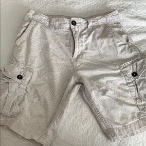 White cargo shorts